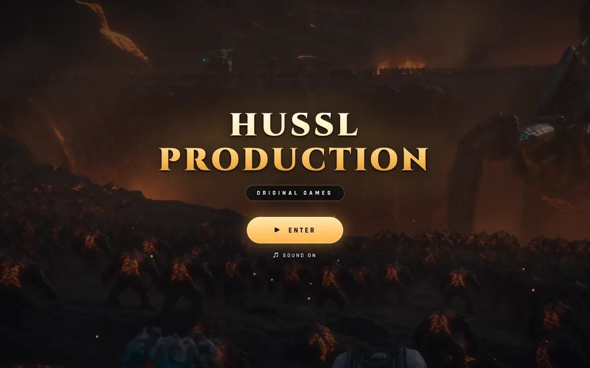 Screenshot of the HUSSL PRODUCTION — Games website