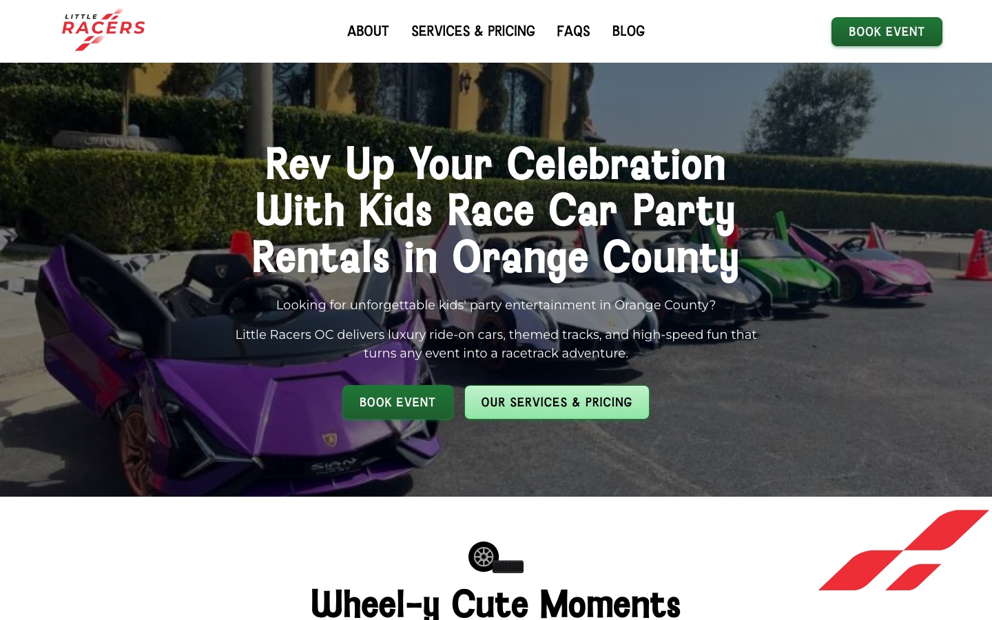 The old Little Racers OC home page